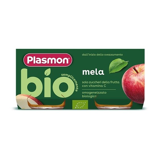 PLASMON OMOGENEIZZATO BIO MELA 2 VASETTI X 80 G