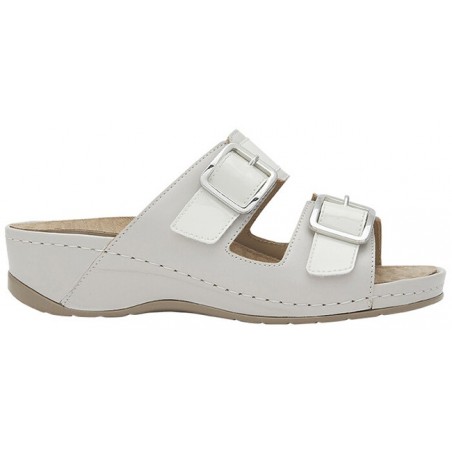 IRIS BUCKLE SYNTHETIC+PATENT SYNTHETIC W IVORY 38