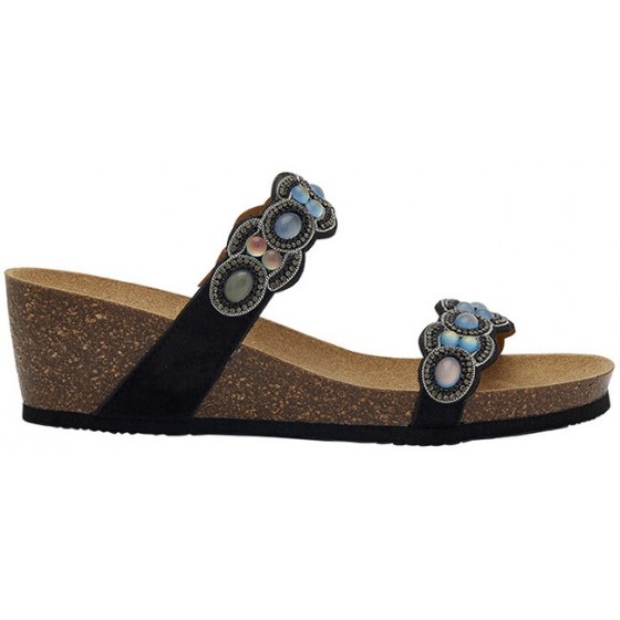 ORTIGIA MICROFIBRE + IRIDESCENT STONES W BLACK 38