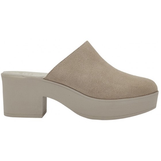 TESSA CLOG SUEDE W BEIGE 40