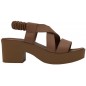 TESSA SANDAL LEATHER + ELASTIC W TOBACCO 37