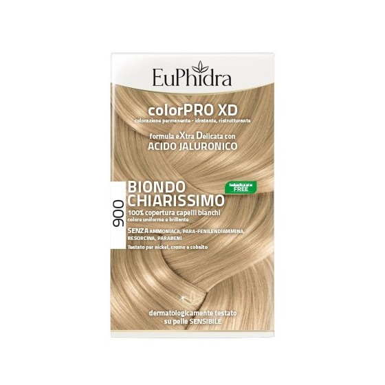 EUPHIDRA COLORPRO XD 900 BIONDO CHIARISSIMO GEL COLORANTE CAPELLI IN FLACONE + ATTIVANTE + BALSAMO + GUANTI