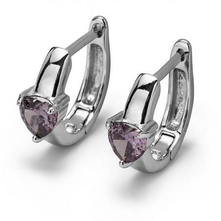 VERAME' M022 ORECCHINI VIOLA ARGENTO