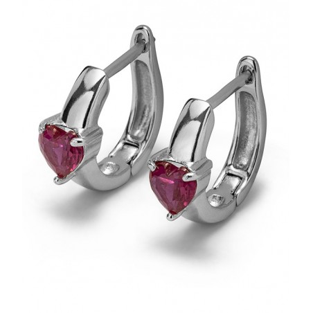 VERAME' M023 ORECCHINI ROSA ARGENTO