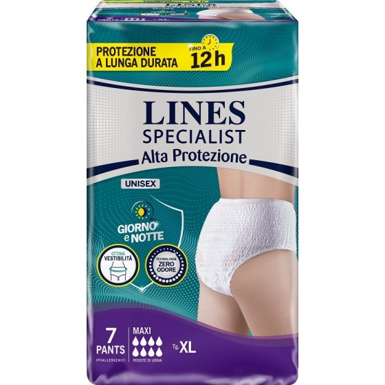 LINES SPECIALIST PANTS MAXI XL 7 PANNOLONI MUTANDINA ALTA PROTEZIONE
