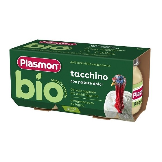 PLASMON BIO OMOGENEIZZATO TACCHINO CON PATATE DOLCI 2 PEZZI