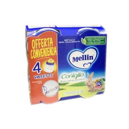 MELLIN OMOGENEIZZATO CONIGLIO 4X80 G