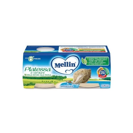 MELLIN OMOGENEIZZATO PLATESSA 4 PEZZI X 80 G
