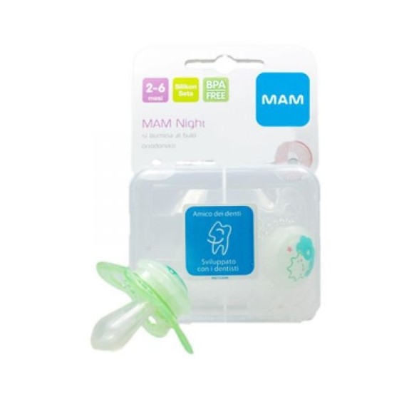 MAM NIGHT SUCCHIETTO 2-6 MESI SILICONE CONFEZIONE DOPPIA