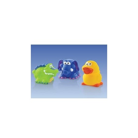 NUBY GIOCO BAGNO COCCODRILLO ANATRA ED ELEFANTE CON SCHIZZO
