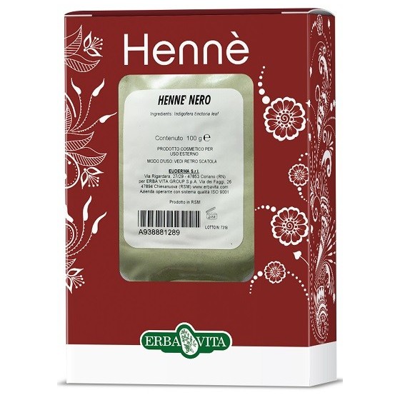 HENNE COLORANTE CAPELLI NERO 100 G
