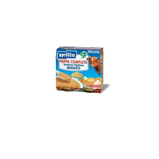 MELLIN PAPPA COMPLETA MANZO 250 G 2 PEZZI