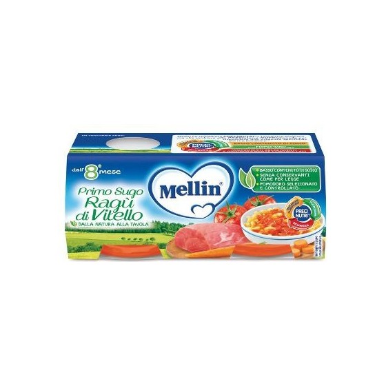 MELLIN PRIMOSUGO RAGU' DI VITELLO 2 VASETTI DA 80 G