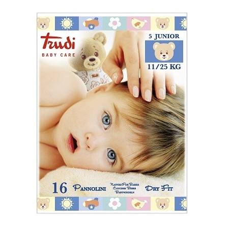 TRUDI BABY CARE PANNOLINO DRY FIT JUNIOR 11/25 KG 16 PEZZI