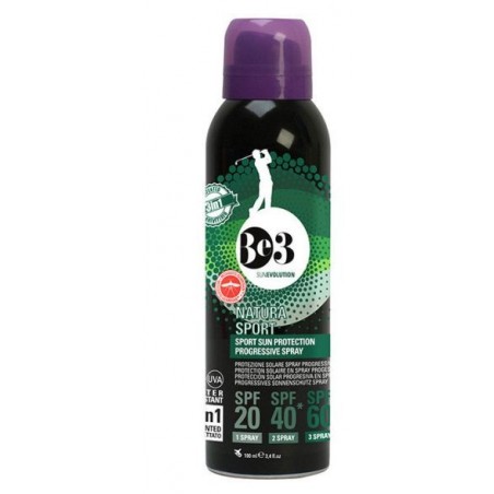 BE3 PROTEZIONE SOLARE SPRAY PROGRESSIVA SPF 20/40/60 NATURA SPORT 100 ML