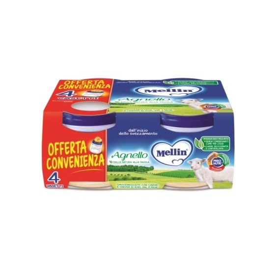 MELLIN OMOGENEIZZATO AGNELLO 4 PEZZI X 80 G