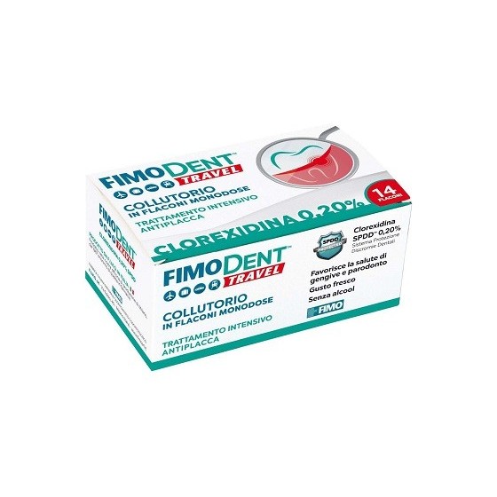 FIMODENT TRAVEL COLLUTORIO CLOREXIDINA SPDD 0,20% 14 FLACONC INI MONODOSE 10 ML