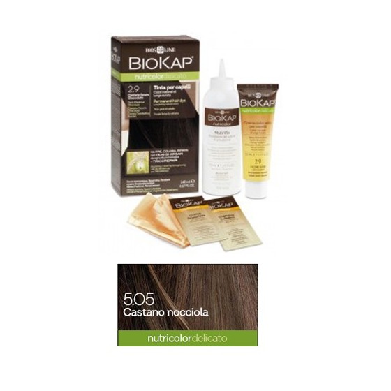 BIOKAP NUTRICOLOR DELICATO 5,05 CASTANO NOCCIOLA TINTA TUBO+ FLACONE