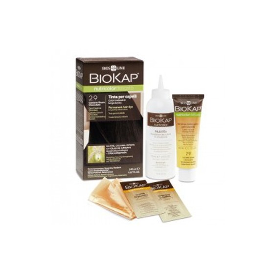 BIOKAP NUTRICOLOR DELICATO 2,9 CASTANO SCURO CIOCCOLATO TINTA TUBO + FLACONE