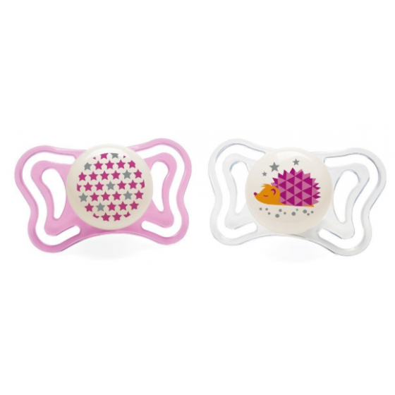 CHICCO SUCCHIETTO LIGHT LUMINOSO SILICONE 6-16 MESI 2 PEZZI