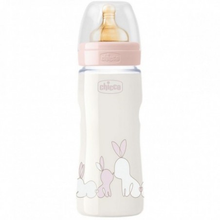 CHICCO BIBERON ORIGINAL 330ML TOUCH REGULAR GIRL CON TETTARELLA IN CAUCCIU'