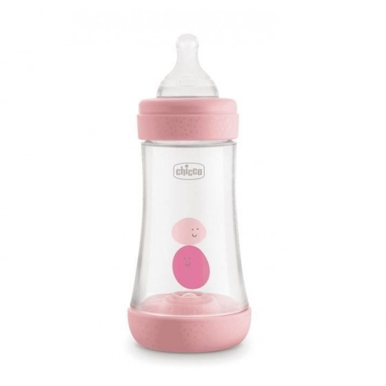 CHICCO BIBERON PERFECT 5 GIRL 240 ML IN SILICONE 2 FORI