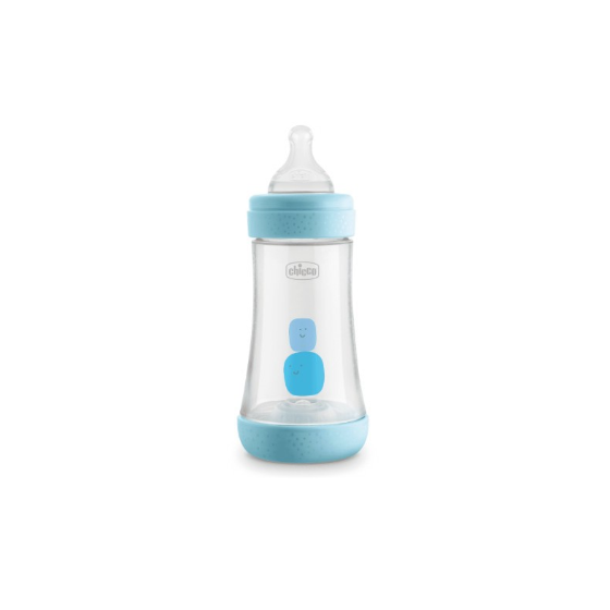 CHICCO BIBERON PERFECT 5 BOY 240 ML IN SILICONE 2 FORI