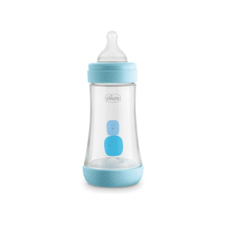 CHICCO BIBERON PERFECT 5 BOY 240 ML IN SILICONE 2 FORI