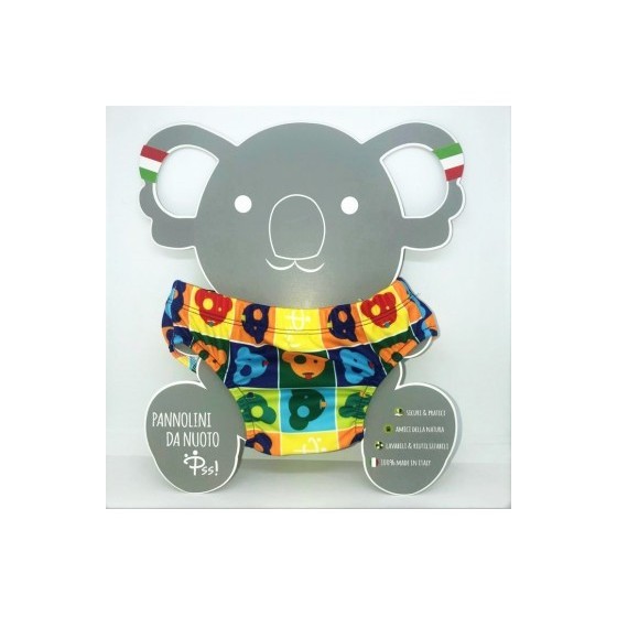 PANNOLINI SUPER STRAORDINARI COSTUMINO CONTENITIVO WATER KOALA COLORATI L