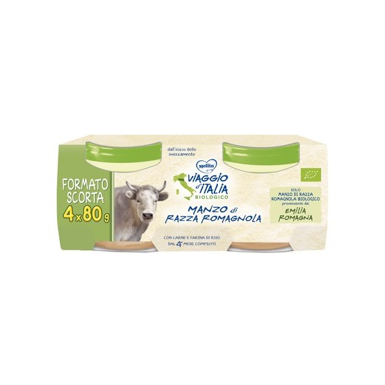 MELLIN BIO OMOGENEIZZATO MANZO 4 X 80 G