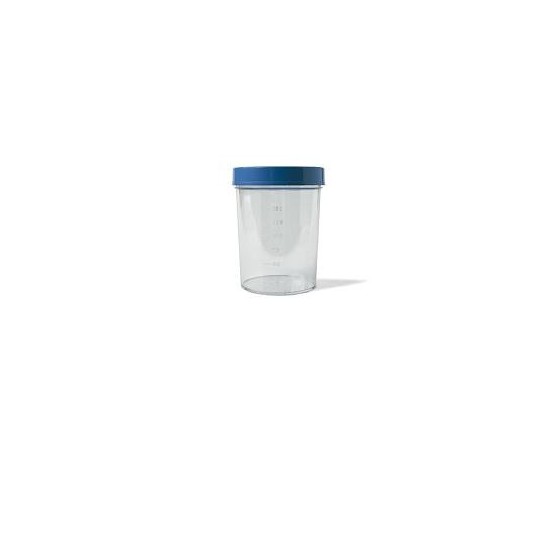 CONTENITORE PIC STERILE TRASPARENTE PER ANALISI DEI FLUIDI ORGANICI 100 ML TAPPO A VITE + ETICHETTA AUTOADESIVA