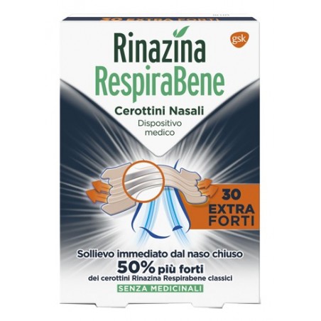 RINAZINA RESPIRABENE CEROTTINO EXTRA FORTE 30 PEZZI