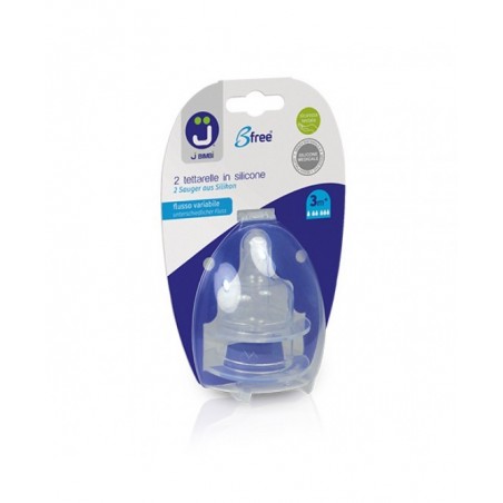 J BIMBI B FREE CLASSIC/GLASS/ME 2 TETTARELLE IN SILICONE FLU SSO VARIABILE