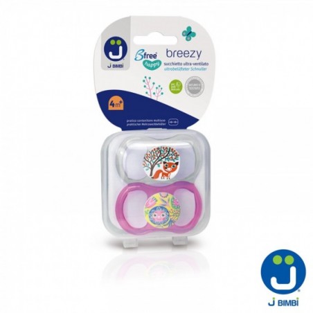 J BIMBI B FREE BREEZY HAPPY 4+ M 2 SUCCHIETTI IN SILICONE TR ASPARENTE/ROSA