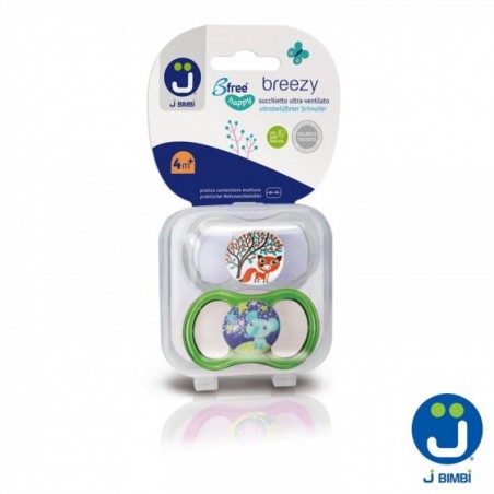 J BIMBI B FREE BREEZY HAPPY 4+ M 2 SUCCHIETTI IN SILICONE TR ASPARENTE/VERDE
