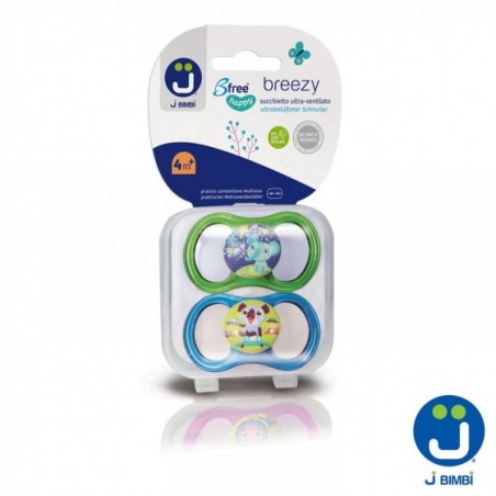J BIMBI B FREE BREEZY HAPPY 4+ M 2 SUCCHIETTI IN SILICONE VE RDE/TURCHESE