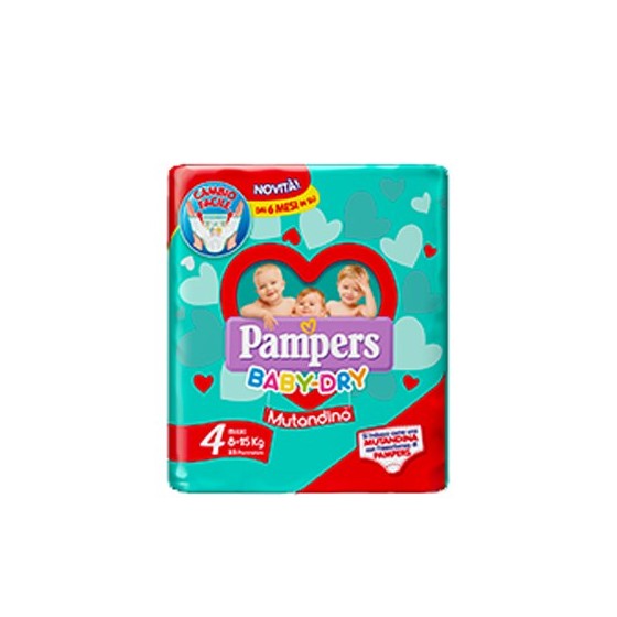 PAMPERS BABY DRY MUTANDINO SM TAGLIA 4 MAXI SMALL PACK 16 PEZZI