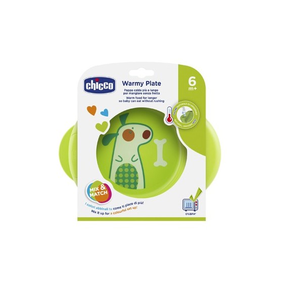 CHICCO PIATTO PAPPACALDA 6 MESI+ VERDE