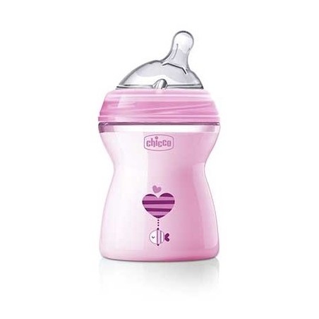 CHICCO BIBERON NATFEEL 2M+ GIRL 250 ML