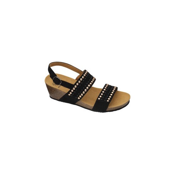 MICHELLE SANDAL MICROFIBRE+STUDS W NERO 39