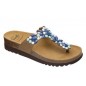 ALICIA FLIP-FLOP MICROFIBRE+BEADS W BLU LIGHT/MULTI 39