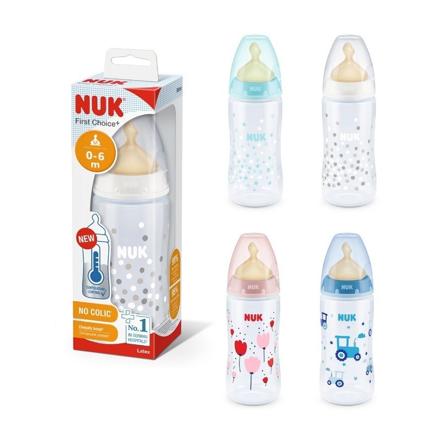 NUK BIBERON FIRST CHOICE+ TEMPERATURE CONTROL PP300 ML LATTICE 0-6