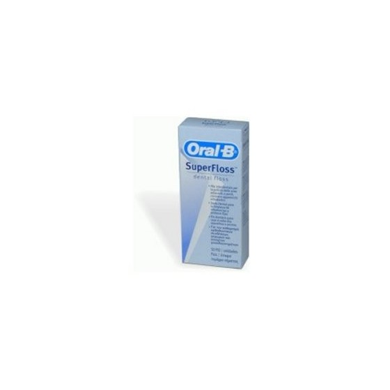 FILO INTERDENTALE ORAL B SUPERFLOSS ESTREMITA' RIGIDA + FILO SPUGNOSO + FILO STANDARD 50 PEZZI PRETAGLIATI