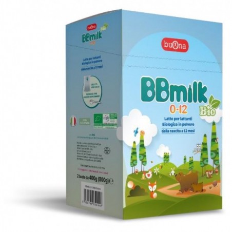 BBMILK 0-12 BIO POLVERE 2 BUSTE DA 400 G