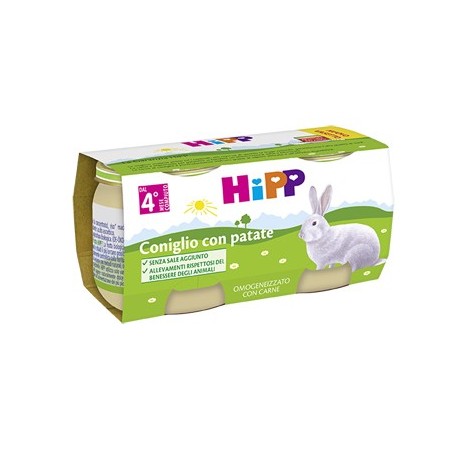 HIPP BIO OMOGENEIZZATO CONIGLIO CON PATATE 2X80 G