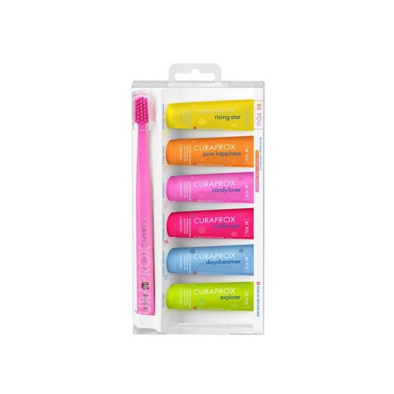 CURAPROX BE YOU MIXED SET 6 DENTIFRICI DA 10 ML + 1 SPAZZOLINO CS 5460