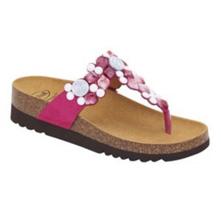 CALZATURA SINTRA FLIP-FLOP MICROFIBRE+ACCESSORIES WOMAN FUCHSIA/MULTI TECNOLOGIA BIOPRINT MATERIALE MICROFIBRA + ORNAMENTO FODE