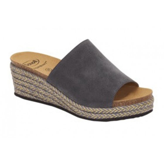 CALZATURA MALAGA SUEDE WOMAN ANTHRACITE TECNOLOGIA BIOPRINTMATERIALE PELLE SCAMOSCIATA FODERA TOMAIA MICROFIBRA FODERASOTTOPIED