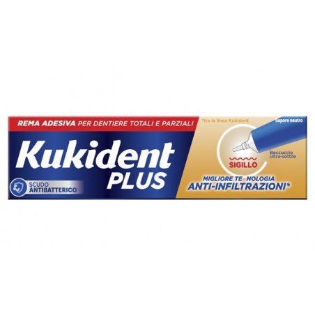 KUKIDENT PLUS SIGILLO ANTI INFILTRAZIONI CREMA ADEISVA DENTIERE 40 G