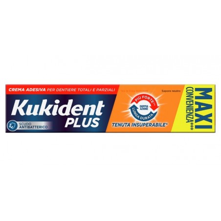 KUKIDENT PLUS DOPPIA AZIONE TENUTA INSUPERABILE CREMA ADESIVA DENTIERE 65 G